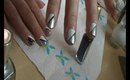 simple eyecatching black white and silver nail art tutorial for long and short nails