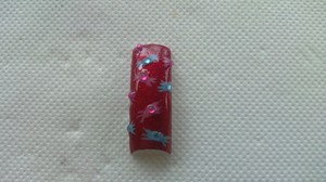 "Unwrap me please"
Acrylic top with polish and freehand lollies, diamantés and gel overlay.