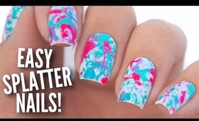Easy Paint Splatter Nail Art Tutorial
