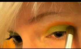 Orange and Green Make Up Tutorial 120 pallete