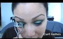 Gold & Emerald green with straight cat eye makeup/ Maquilaje Dorado y Verde