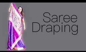 SLIMMING STYLE SILK SARI DRAPING DAKSHINI STYLE | MY WEDDING साडी