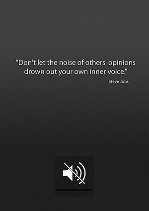 "Don't let the noise of others' opinions drown out your own inner voice." - Steve Jobs #mindfulmonday #motivationalmonday #inspiration #intention