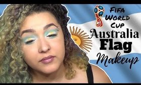 Argentinian Flag Inspired Makeup Tutorial -FIFA World Cup- (NoBlandMakeup)