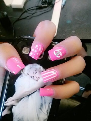 Pink Chanel Nails