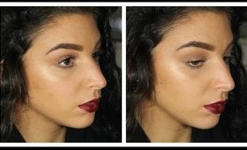 Dewy Skin, Simple Eyes, Vampy Lips | Quick & Easy Fall Makeup Tutorial ♥