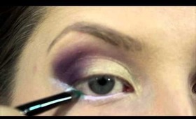 Purple & Gold Eyes with an Emerald Accent [HD720] Makeup Tutorial