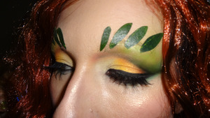 I did my sister's Poison Ivy makeup