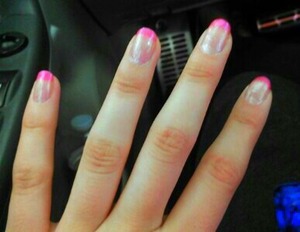 OPI pink polishes (: French tips I did the other day