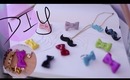 DIY Bow Ring & Mustache Necklace {How to Make}