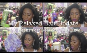 My Relaxed Hair Update | 2 Week Post Relaxer