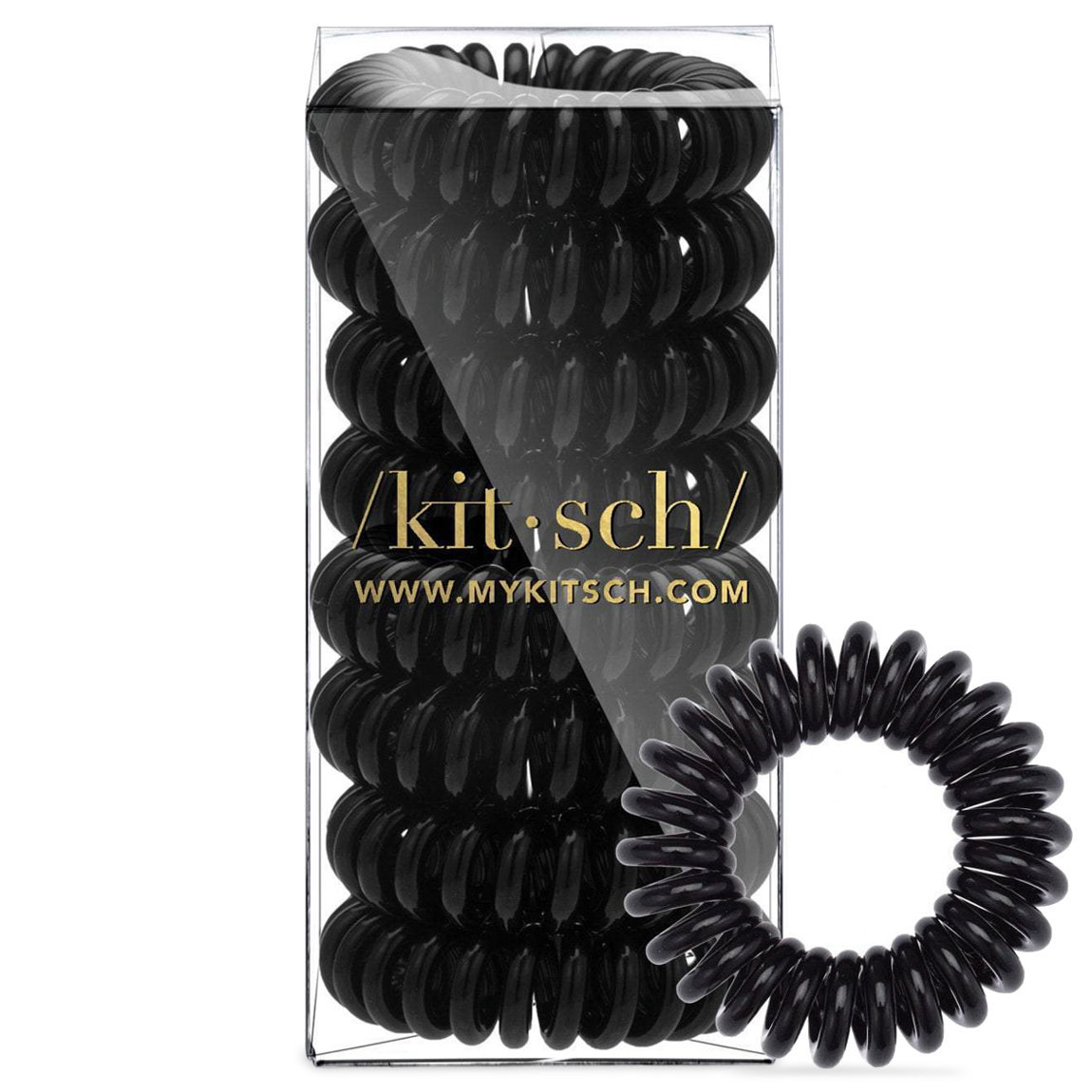Kitsch 8 Pack Hair Coils Black alternative view 1.