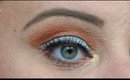 ORANGE & BLUE CUT CREASE MAKEUP TUTORIAL