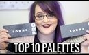 TOP 10 PALETTES- COLLAB WITH MYLOVEFORMAKEUP01 | heysabrinafaith