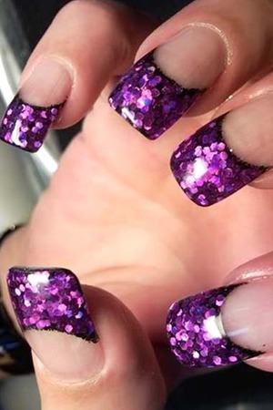 purple glitter dots