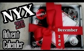 NYX Cosmetics 2016 Advent Calender Unboxing | Day 2