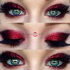 Black Cherry Inspired Red Glittery Makeup Tutorial