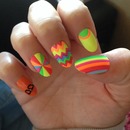 Nerdy Rainbow Nails 
