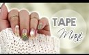 Design 4: Tape Mani | Pearls And Tape Nails For NNAC ♡