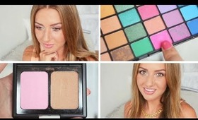 Bright pink summer make-up look