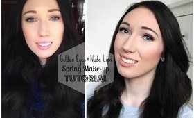 Golden Eyes + Nude Lips | Spring Drugstore Makeup Tutorial