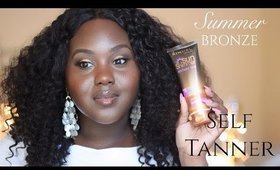 SUMMER BRONZED GLOW WITH INSTANT SELF TANNER ON DARK BROWN SKIN!!!