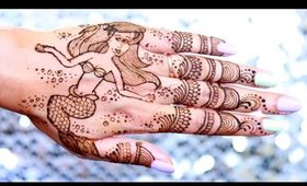 Walt Disney Princesses Ariel the Little Mermaid Inspired Step By Step Mehendi/Henna tutorial