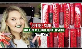 JEFFREE STAR HOLIDAY VELOUR LIQUID LIPSTICK SWATCHES