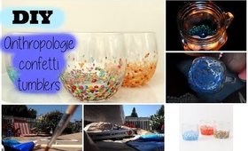 DIY Anthropologie Confetti Tumblers + Room Decor | Cheap!