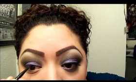 Purple and brown eyeshadow tutorial