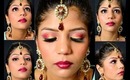 indian bridal makeup red gold eye makeup for wedding