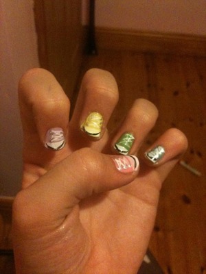I decided to do multi coloured nails 
