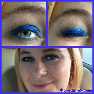 Recreating a look I saw on xsparkage.com using the urban decay vice palette. Love this blue 