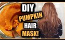 PUMPKIN HAIR MASK DIY For Long, Shiny, Thick, Healthy Hair! │Dry, Damaged Hair Mask