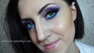 NEW VIDEO: http://www.youtube.com/watch?v=OatbilGeSCQ Full list of products used: http://www.staceymakeup.com/2012/09/tutorial-purple-pink-blue-glittery.html Hope you enjoy it! Your likes and shares mean so muuch :) TY!