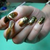 Opi / Goldeneye And Transfer Foil Nail Art 