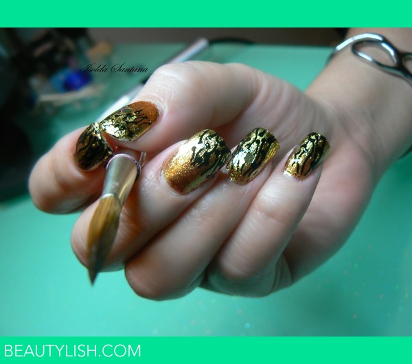 Opi / Goldeneye And Transfer Foil Nail Art Tori S.'s Photo Beautylish