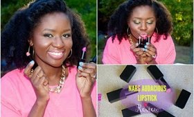 Nars Audacious Lipstick Review on Dark Skin