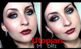 Utopian Blitz: Black, Red & Gold Makeup