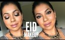 Eid Makeup Tutorial - Bronze & Brown Glitter Smokey Eyes | MissBeautyAdikt