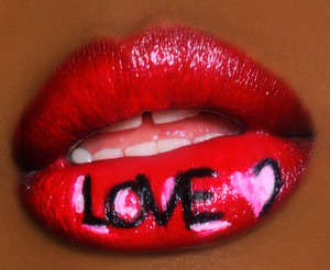 LOVE( attempted lip art"
