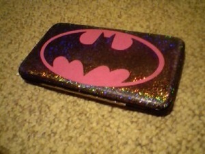 i love my sparkly batman wallet