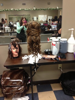Just a simple updo I done at school 