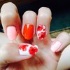 Dried flower nail art