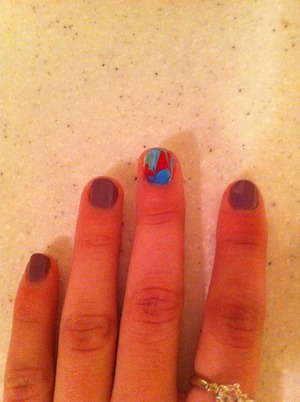 Water marble nails
