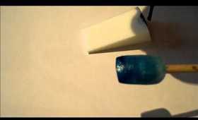 Blue Zebra Ombre nail tutorial