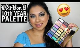 KAT VON D 10TH ANNIVERSARY EYESHADOW PALETTE REVIEW & TUTORIAL! | MissBeautyAdikt