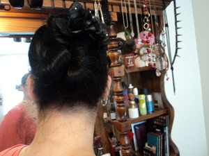 A cute loopy updo I did for a prom themed event. 