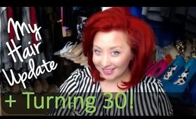 Long Hair to Short Hair + Red Hair Color Update + Turning 30!