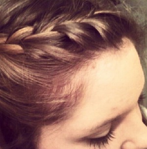 French braided bangs are super cute ad I love doing it to my hair!